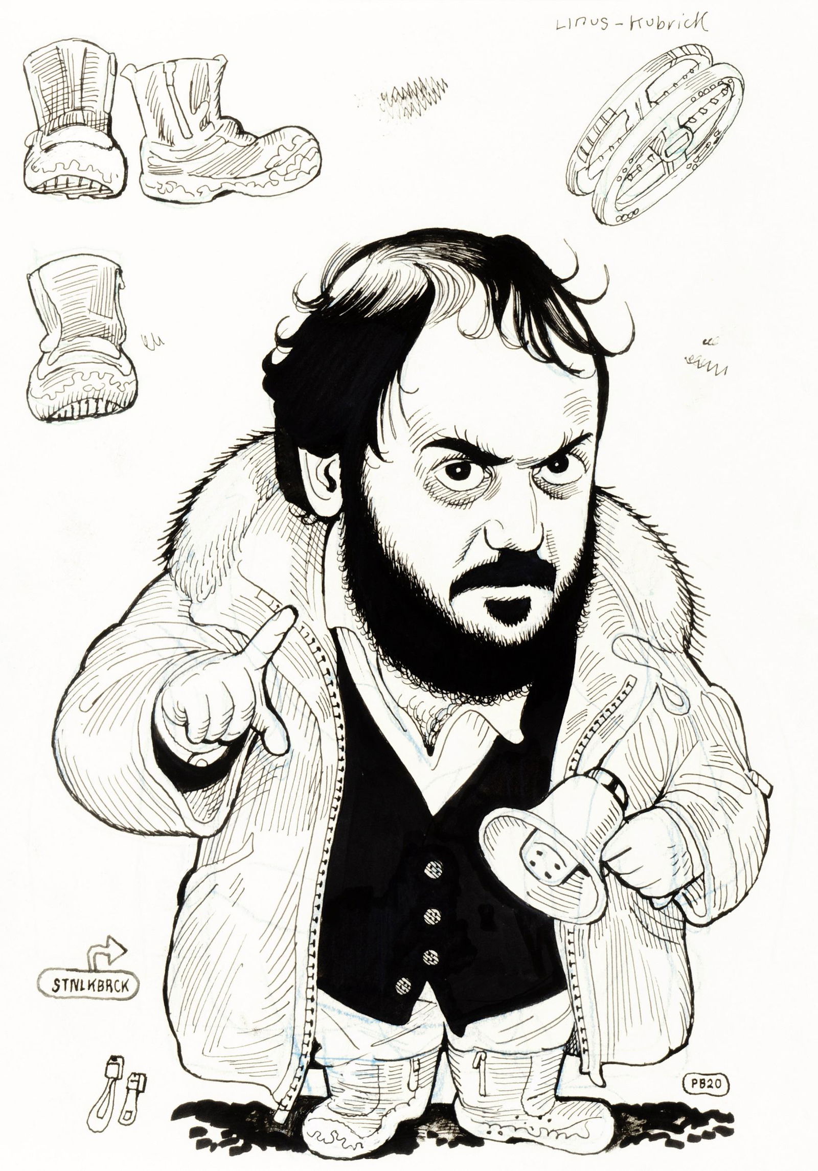 Bacilieri Paolo - "Stanley Kubrick", 2020: Bacilieri Paolo - "Stanley Kubrick", 2020 ITA pastello e china su carta, 21 x 30 cm Illustrazione originale realizzata da Bacilieri e pubblicata all´interno della celebre rivista Linus i