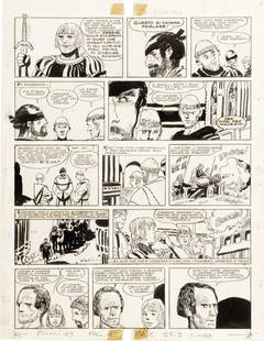 Pratt Hugo - "Le avventure di Fanfulla", 1967: Pratt Hugo - "Le avventure di Fanfulla", 1967 ITA matita e china su cartoncino, 28 x 37 cm Tavola originale realizzata da Pratt per â€œLe avventure di Fanfulla”, pag. 8 di questa