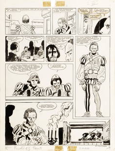 Pratt Hugo - "Le avventure di Fanfulla", 1967: Pratt Hugo - "Le avventure di Fanfulla", 1967 ITA matita e china su cartoncino, 28 x 37 cm Tavola originale realizzata da Pratt per â€œLe avventure di Fanfulla”, pag. 9 di questa