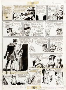 Pratt Hugo - "Le avventure di Fanfulla", 1967: Pratt Hugo - "Le avventure di Fanfulla", 1967 ITA matita e china su cartoncino, 28 x 37 cm Tavola originale realizzata da Pratt per â€œLe avventure di Fanfulla”, pag. 10 di questa