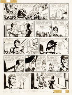 Pratt Hugo - "Le avventure di Fanfulla", 1967: Pratt Hugo - "Le avventure di Fanfulla", 1967 ITA matita e china su cartoncino, 28 x 37 cm Tavola originale realizzata da Pratt per â€œLe avventure di Fanfulla”, pag. 30 di questa