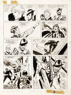 Pratt Hugo - "Le avventure di Fanfulla", 1967: Pratt Hugo - "Le avventure di Fanfulla", 1967 ITA matita e china su cartoncino, 28 x 37 cm Tavola originale realizzata da Pratt per â€œLe avventure di Fanfulla”, pag. 39 di questa