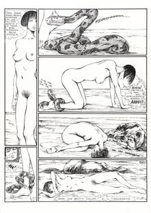 Crepax Guido - "Valentina pirata", 1978: Crepax Guido - "Valentina pirata", 1978 ITA matita e china su cartone, 36,5 x 51 cm Tavola originale realizzata da Crepax per "Valentina pirata", edita per la prima volta a pag. 46 dalla Milano