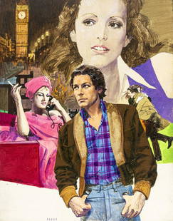 Biffignandi Alessandro - "Alla fine del tunnel", anni ´60: Biffignandi Alessandro - "Alla fine del tunnel", anni ´60 ITA tempera su cartone, 36,5 x 47 cm Illustrazione originale realizzata da Biffignandi durante gli anni ´60 e pubblicata