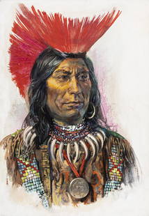 De Gaspari Giorgio & Tempesti Mario - "West - Tecumseh", 1976: De Gaspari Giorgio & Tempesti Mario - "West - Tecumseh", 1976 ITA tempera su cartone, 25,5 x 36,5 cm Illustrazione originale realizzata a quattro mani da De Gaspari e Tempesti per la