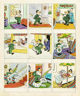 De Seta Enrico - "Bagarone il Balilla", anni ´30: De Seta Enrico - "Bagarone il Balilla", anni ´30 ITA matita, china e acquerello su carta, 27 x 33 cm Tavola originale realizzata da De Seta per un episodio del suo "Bagarone il