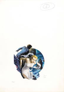 Sergio (Sergio Romano Rizzato) - "Agatha Christie - Verso l´ora zero", 1986: Sergio (Sergio Romano Rizzato) - "Agatha Christie - Verso l´ora zero", 1986 ITA tempera su cartoncino, 25,5 x 36,5 cm Originale di copertina realizzato da Rizzato per il romanzo