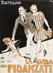 Toppi Giove - "La guida dei fidanzati", anni ´20: Toppi Giove - "La guida dei fidanzati", anni ´20 ITA matita, china, acquerello e tempera su cartoncino, 24 x 33 cm Originale di copertina realizzato da Toppi per il volume "La guida