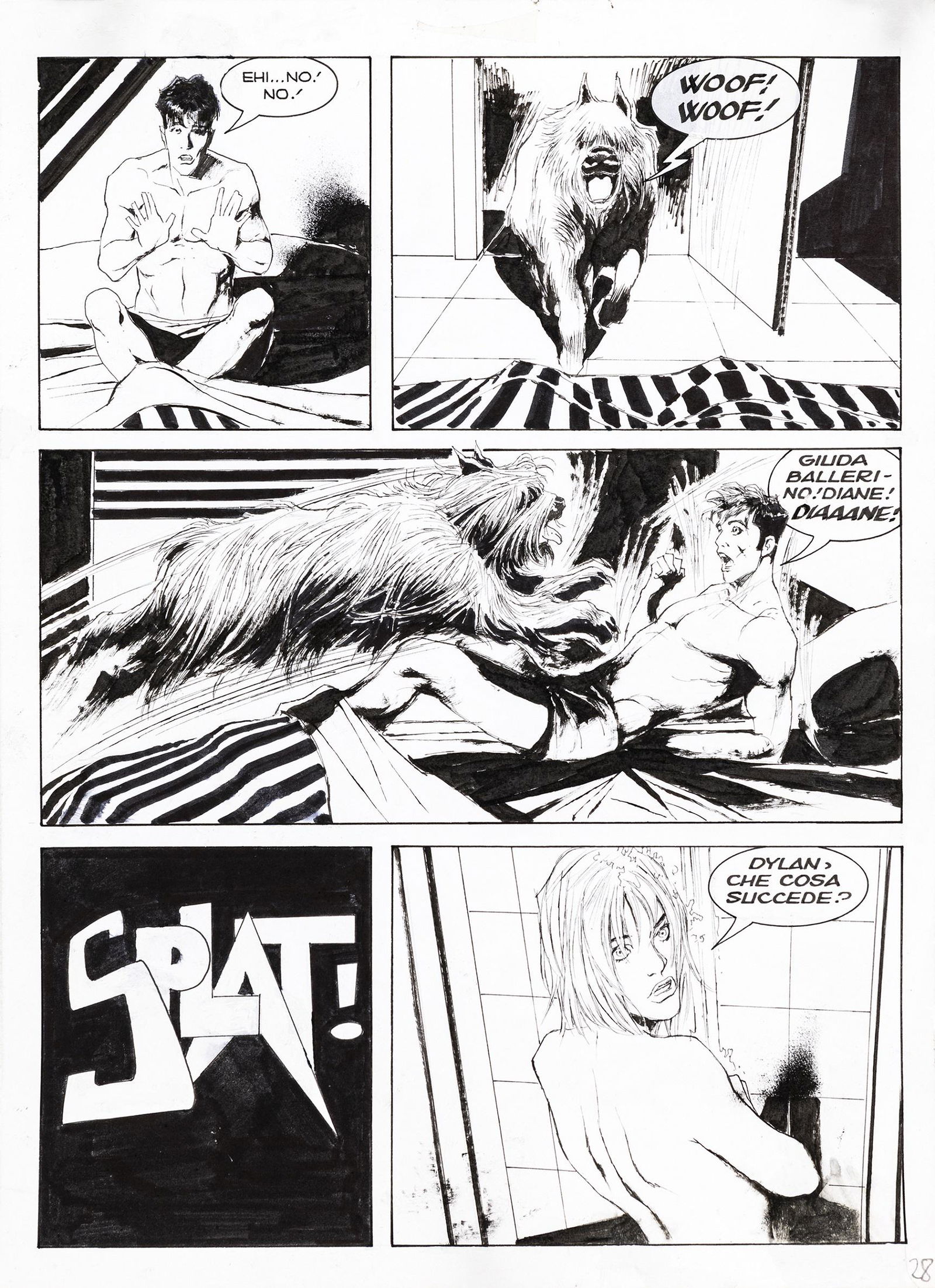 Roi Corrado - "Dylan Dog - L´eterna illusione", 2002: Roi Corrado - "Dylan Dog - L´eterna illusione", 2002 ITA matita e china su cartoncino, 24 x 33 cm Tavola originale realizzata da Roi per "L´eterna illusione", edita su Dylan