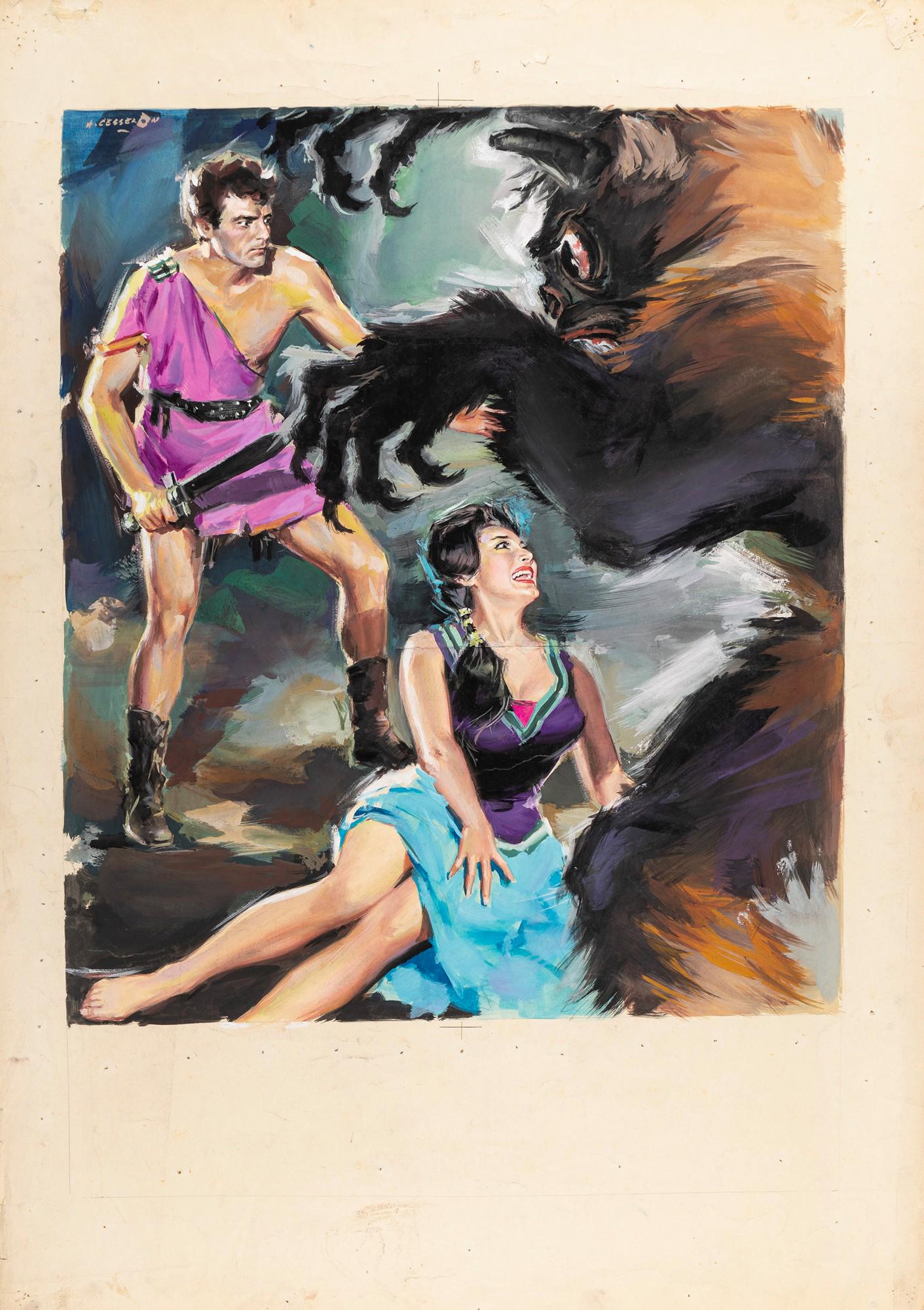 Cesselon Angelo - "Teseo contro il minotauro (Minotaur, the Wild Beast of Crete)", 1960 (1 of 2)