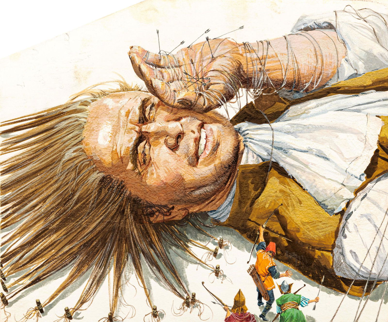 Maraja Libico – "I viaggi di Gulliver (Gulliver ’s Travels)", 1965: Maraja Libico – "I viaggi di Gulliver (Gulliver ’s Travels)", 1965 ITA tempera su cartone sagomato, 25 x 21 cm Illustrazione originale realizzata da Maraja per il romanzo "I v