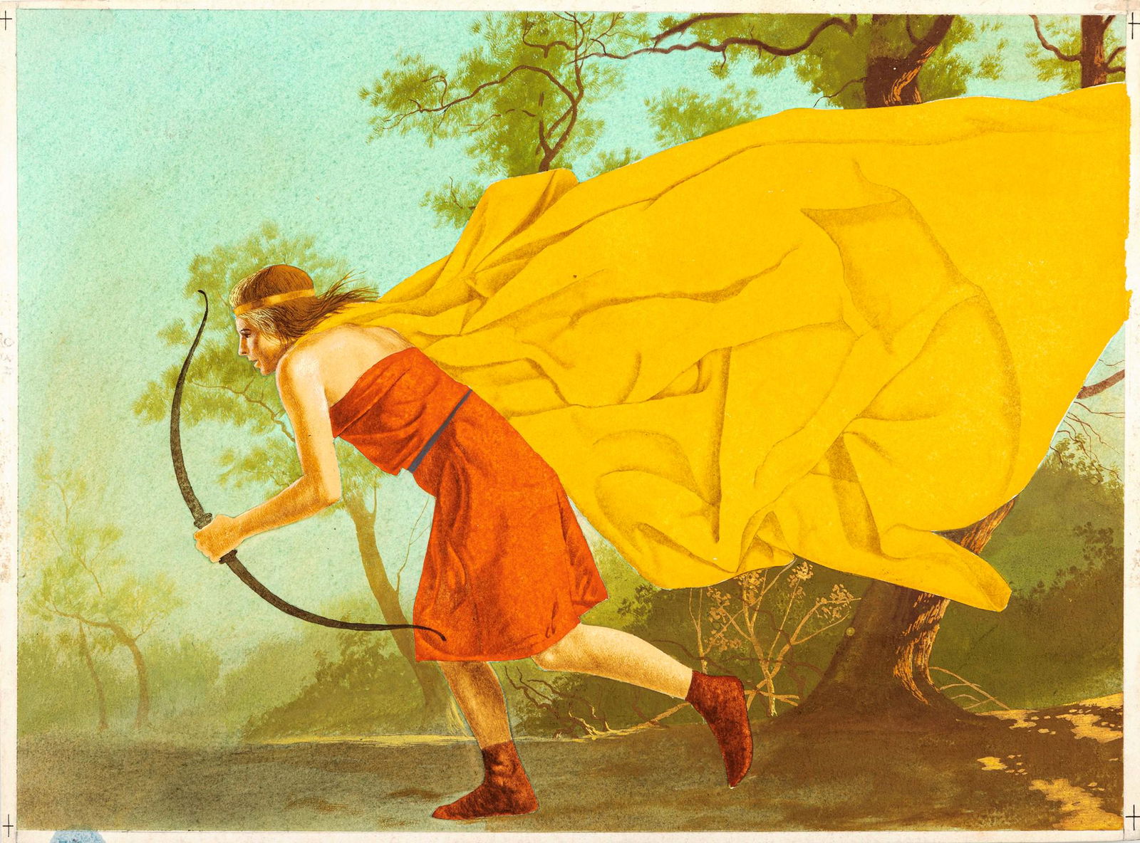 Santin Federico – "Leggende germaniche (Germanic legends)", 1963: Santin Federico – "Leggende germaniche (Germanic legends)", 1963 ITA tempera su cartone, 27,5 x 20,5 cm Illustrazione originale realizzata da Santin per le "Leggende germaniche"