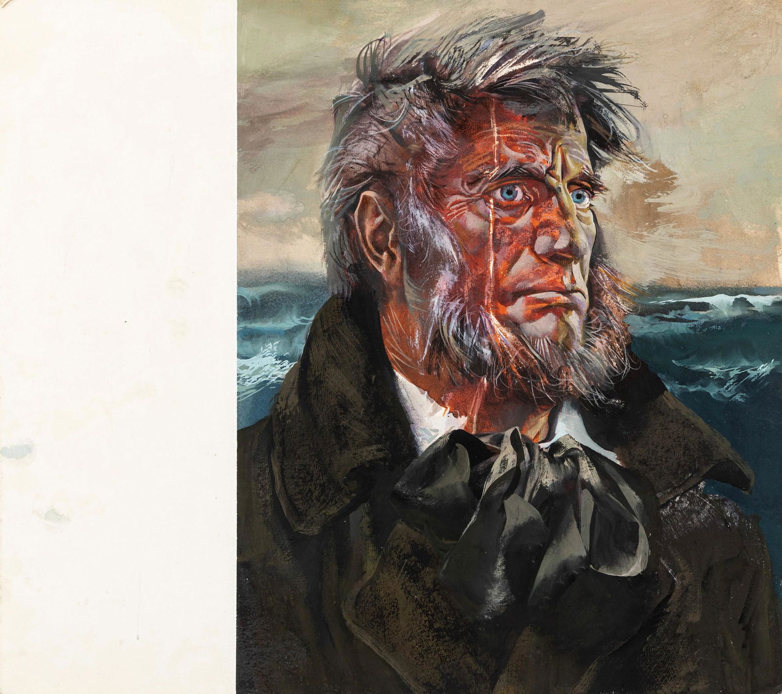 Riga, Diego e Dale (Giorgio De Gaspari) – "Moby Dick (Moby Dick)", 1965: Riga, Diego e Dale (Giorgio De Gaspari) – "Moby Dick (Moby Dick)", 1965 ITA tempera su cartone, 36 x 32 cm Illustrazione originale realizzata da De Gaspari per il romanzo "Moby Dick