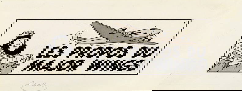 Herg&#233; (Georges Prosper Remi) - &#34;Les propos du Major Wings&#34;, 1946