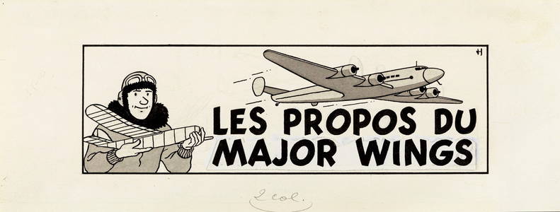 Herg&#233; (Georges Prosper Remi) - &#34;Les propos du Major Wings&#34;, 1946