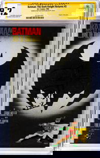 Miller Frank - "Batman: The Dark Knight Returns (Signature Series)", 1986: Miller Frank - "Batman: The Dark Knight Returns (Signature Series)", 1986 ITA Page Quality: WHITE, Grade: 9.2 Comic book certificato dalla CGC con un grading 9.2 (CGC Cert # 2672852005),