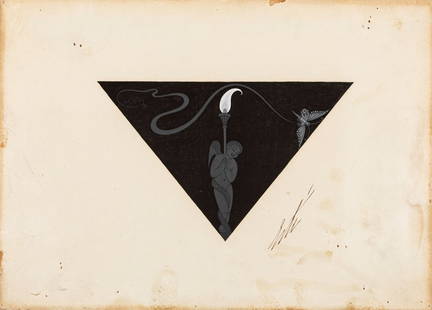 Erté (Romain De Tirtoff) - "Ombre et Lumière", 1927: Erté (Romain De Tirtoff) - "Ombre et Lumière", 1927 ITA tempera su cartoncino, 27 x 19,5 cm Disegno originale realizzato da Erté nel 1927 per la celebre rivista Harper’s