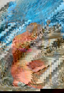 Biffi Aleandro - "Messalina - Le vendicatrici del sesso", 1970: Biffi Aleandro - "Messalina - Le vendicatrici del sesso", 1970 ITA tempera su cartone, 25,5 x 36,5 cm Originale di copertina realizzato da Biffi per "Le vendicatrici del sesso",
