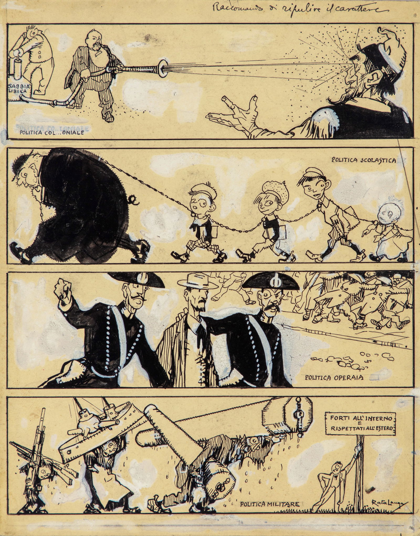 Ratalanga (Gabriele Galantara) - "Le politiche del Regno d’Italia", 1910s (1 of 1)