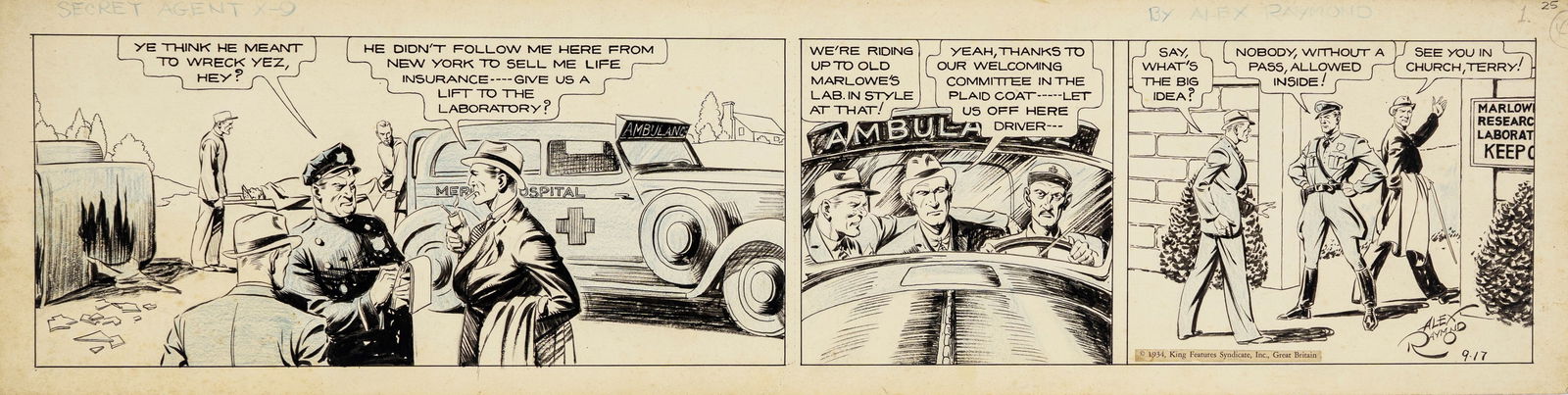 Raymond Alex - "Secret Agent X-9 - Mystery of the Silent Guns", 1934 (1 of 1)