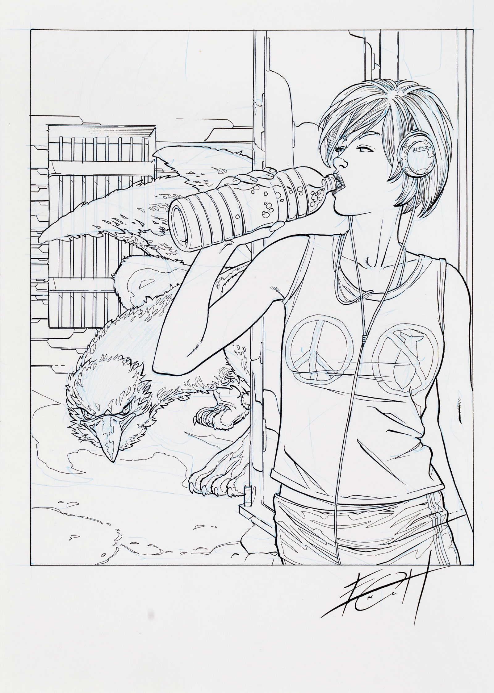 Enoch Luca - "Gea ", anni 2000: Enoch Luca - "Gea ", anni 2000 ITA pastello e china su cartoncino, 21 x 29,5 cm Firmato.________________________________________________________________ENG pastel and ink on thin cardboard.