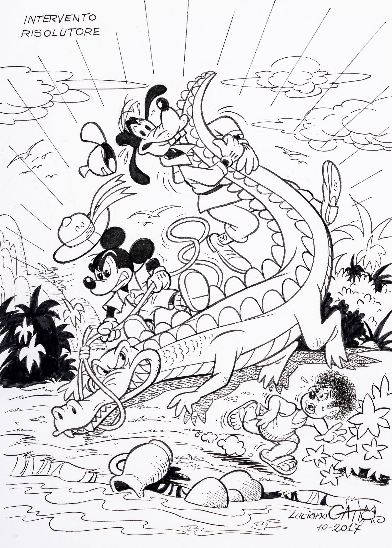 Gatto Luciano - "Topolino e Pippo contro il drago ", 2017 (1 of 1)