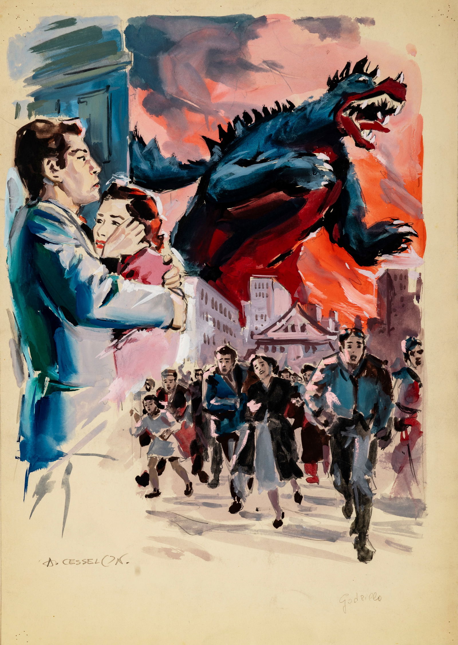 Cesselon Angelo - "Il re dei mostri (Godzilla Raids Again / Gigantis the Fire Monster)", (1 of 2)