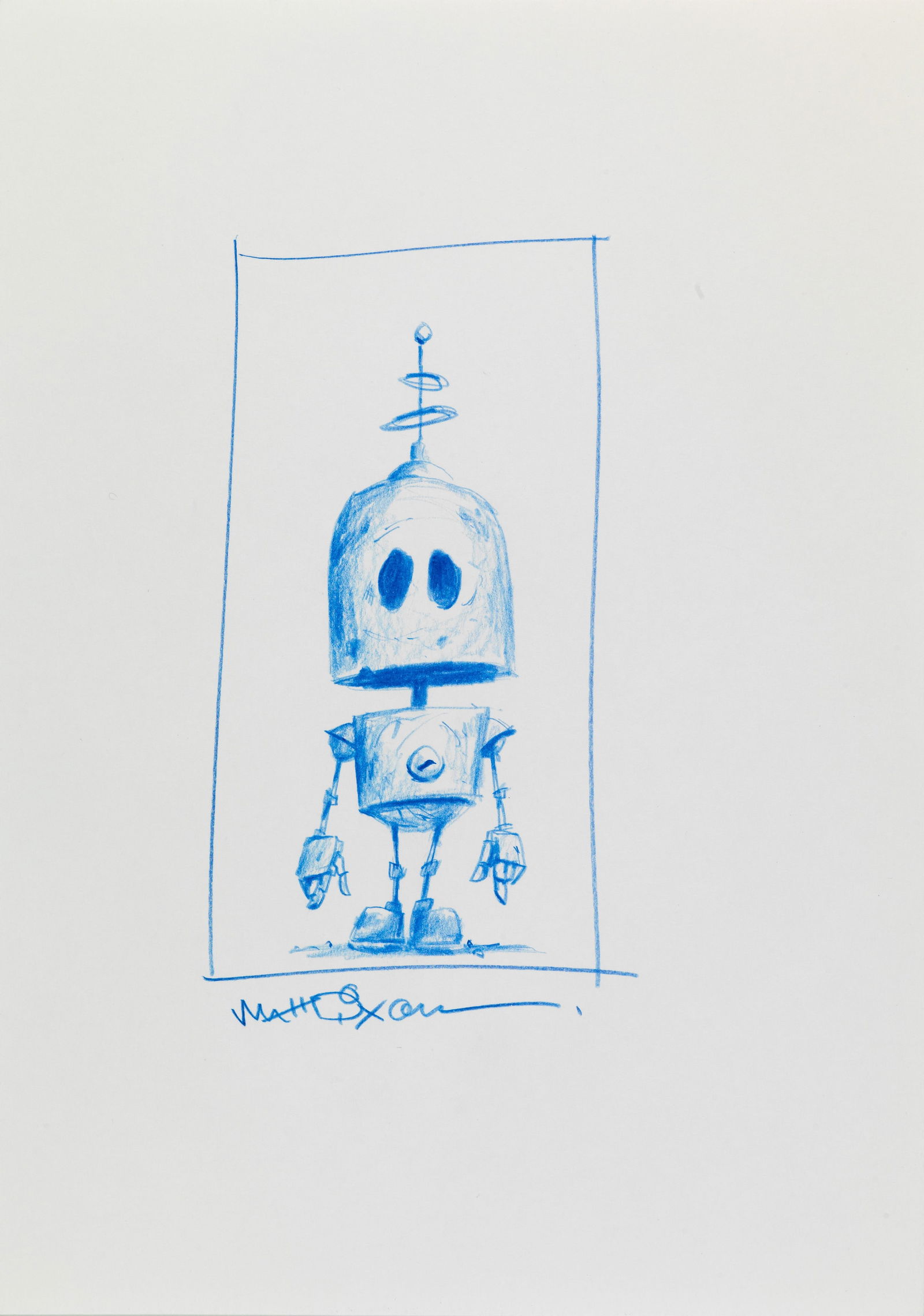 Dixon Matt - "Robot", 2024: Dixon Matt - "Robot", 2024 ITA pastello su cartoncino, 21 x 29,5 cm Firmato.________________________________________________________________ENG pastel on thin cardboard. Signed.