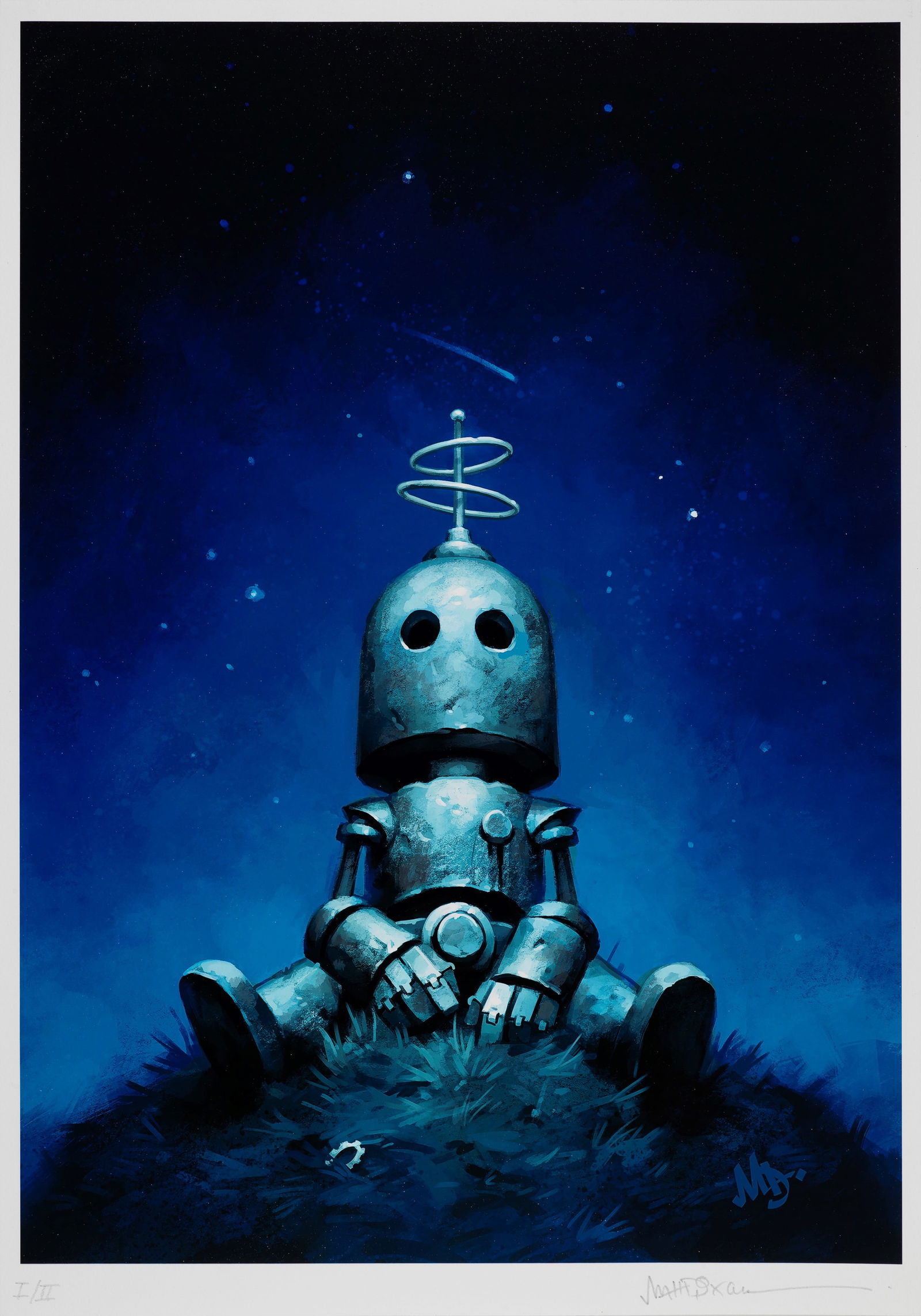 Dixon Matt - "Robot", 2024: Dixon Matt - "Robot", 2024 ITA serigrafia su cartoncino, 42 x 59,5 cm Stampa serigrafica raffigurante uno dei celebri robot di Matt Dixon, realizzata in soli 2 esemplari (il nostro è