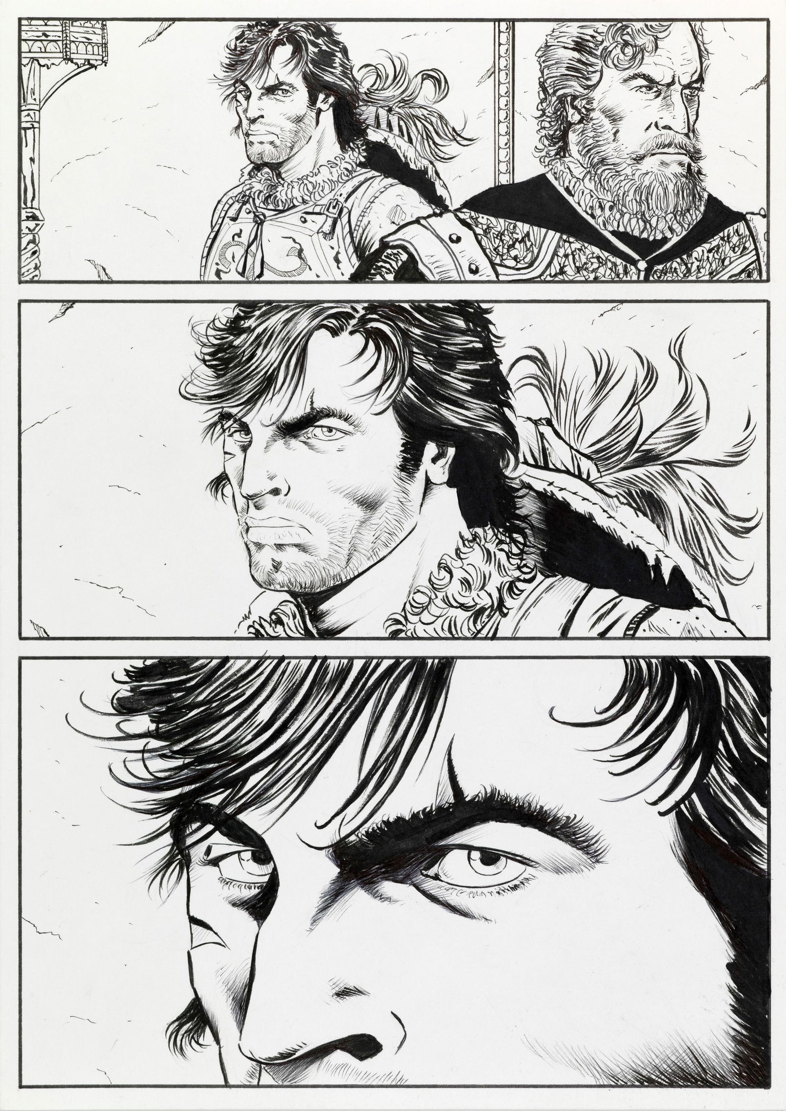 Messina Ediberto - "Dago - Una piccola guerra fatale", 2021: Messina Ediberto - "Dago - Una piccola guerra fatale", 2021 ITA matita e china su cartoncino, 21 x 30 cm Tavola originale realizzata da Messina per "Una piccola guerra fatale", avvent