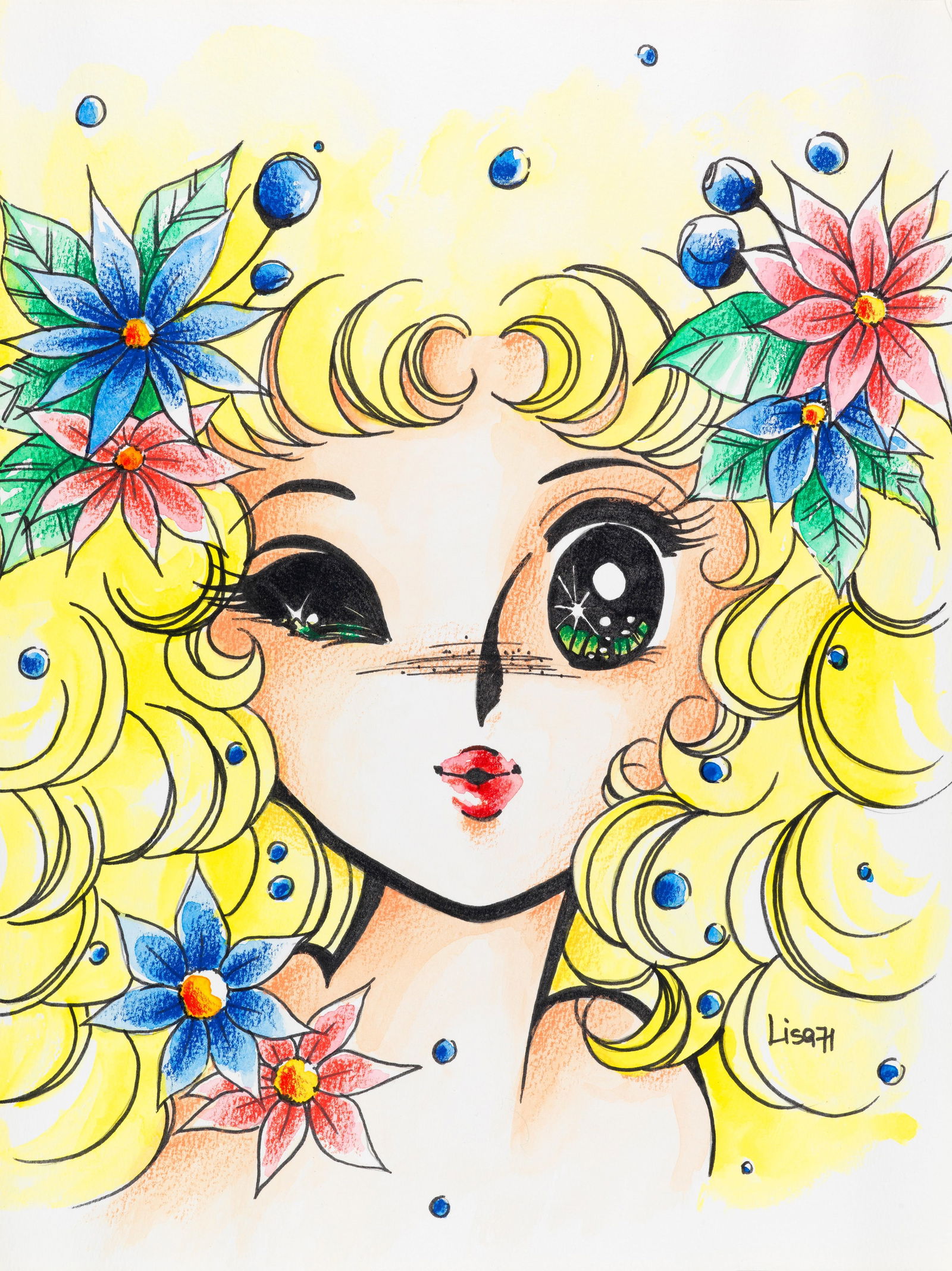 Priarieschi Lisa - "Georgie", anni ‘90: Priarieschi Lisa - "Georgie", anni ‘90 ITA matita, china e pennarelli su cartoncino, 23,5 x 33 cm Firmato.________________________________________________________________ENG pencil,