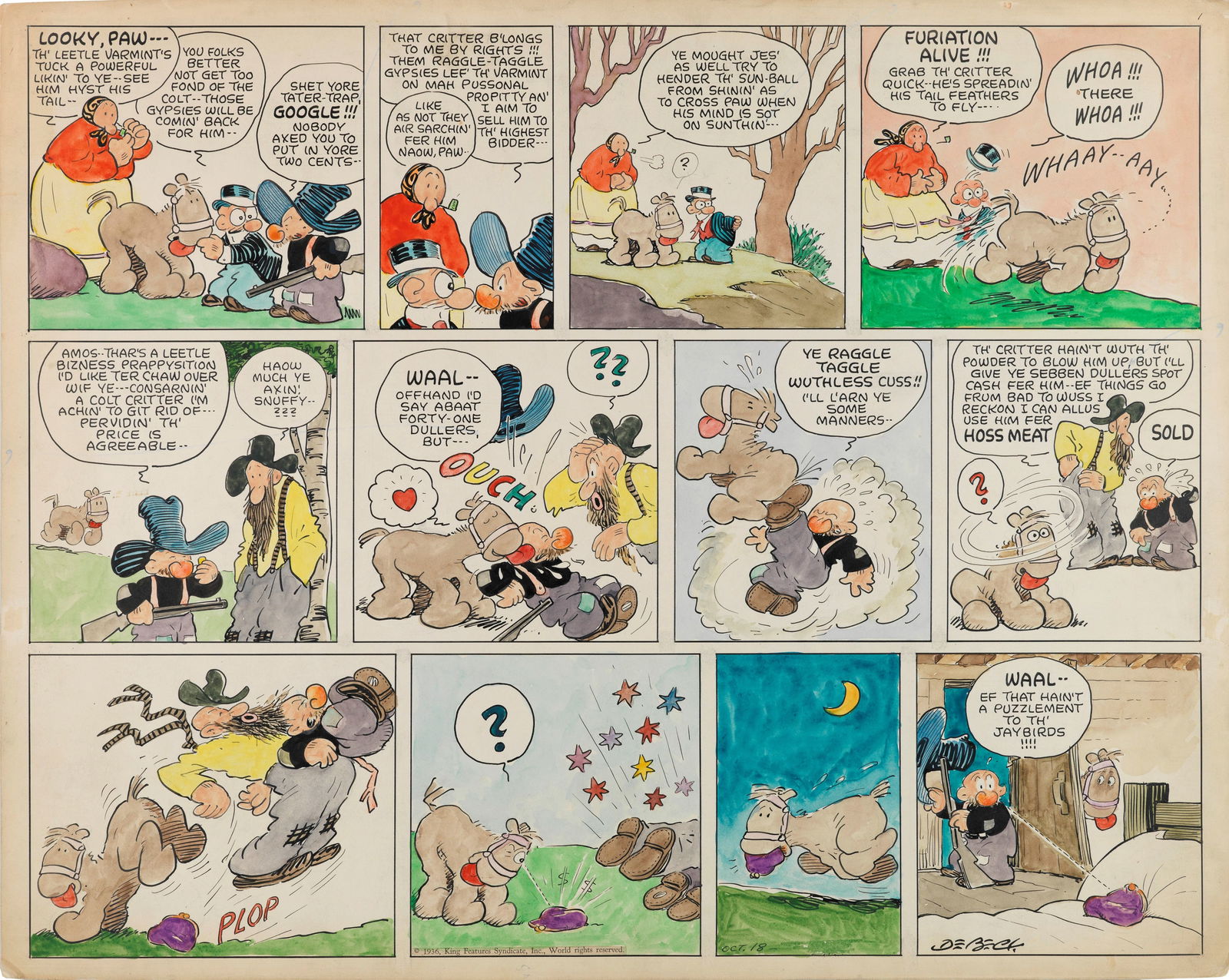 DeBeck Billy - "Barney Google and Snuffy Smith", 13441 (1 of 1)