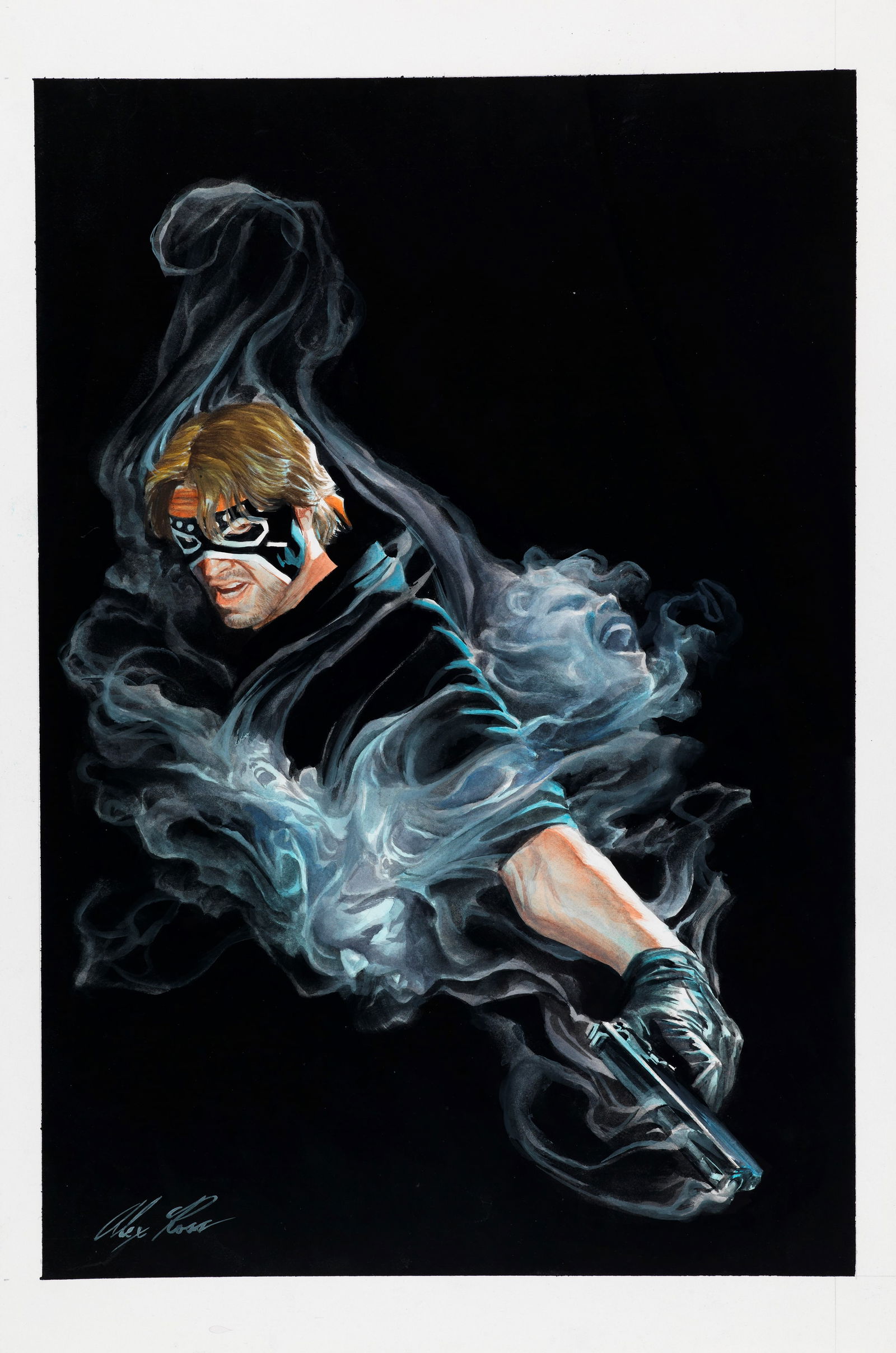 Ross Alex - "Dream Thief", 2014: Ross Alex - "Dream Thief", 2014 ITA tempera su cartoncino28 x 43,5 cm Originale di copertina realizzato da Ross per Dream Thief n. 1, edito dalla Dark Horse nel 2014.