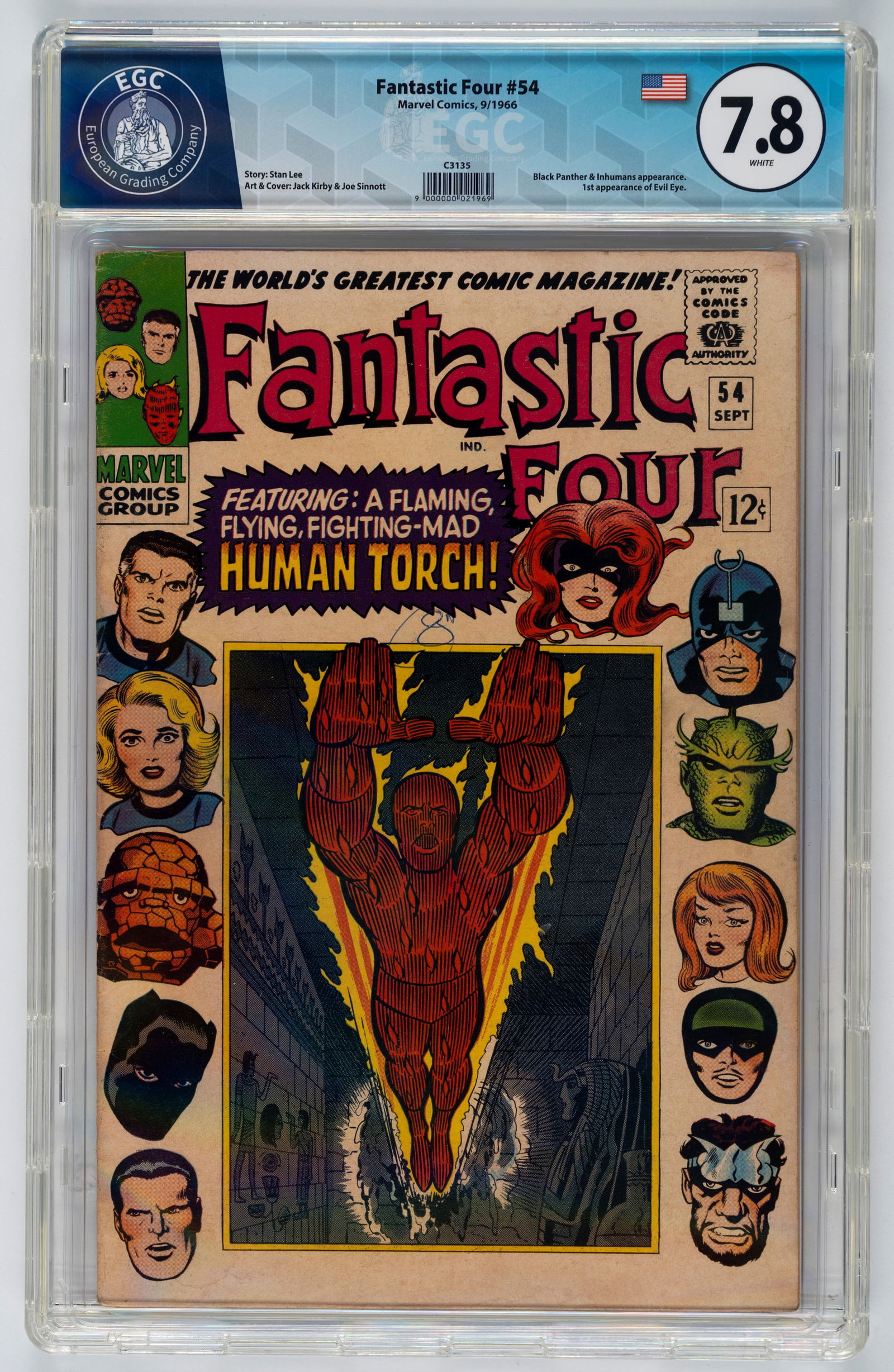 Marvel Comics - Fantastic Four #54 - 7.8 EGC, September 1966 (1 of 2)