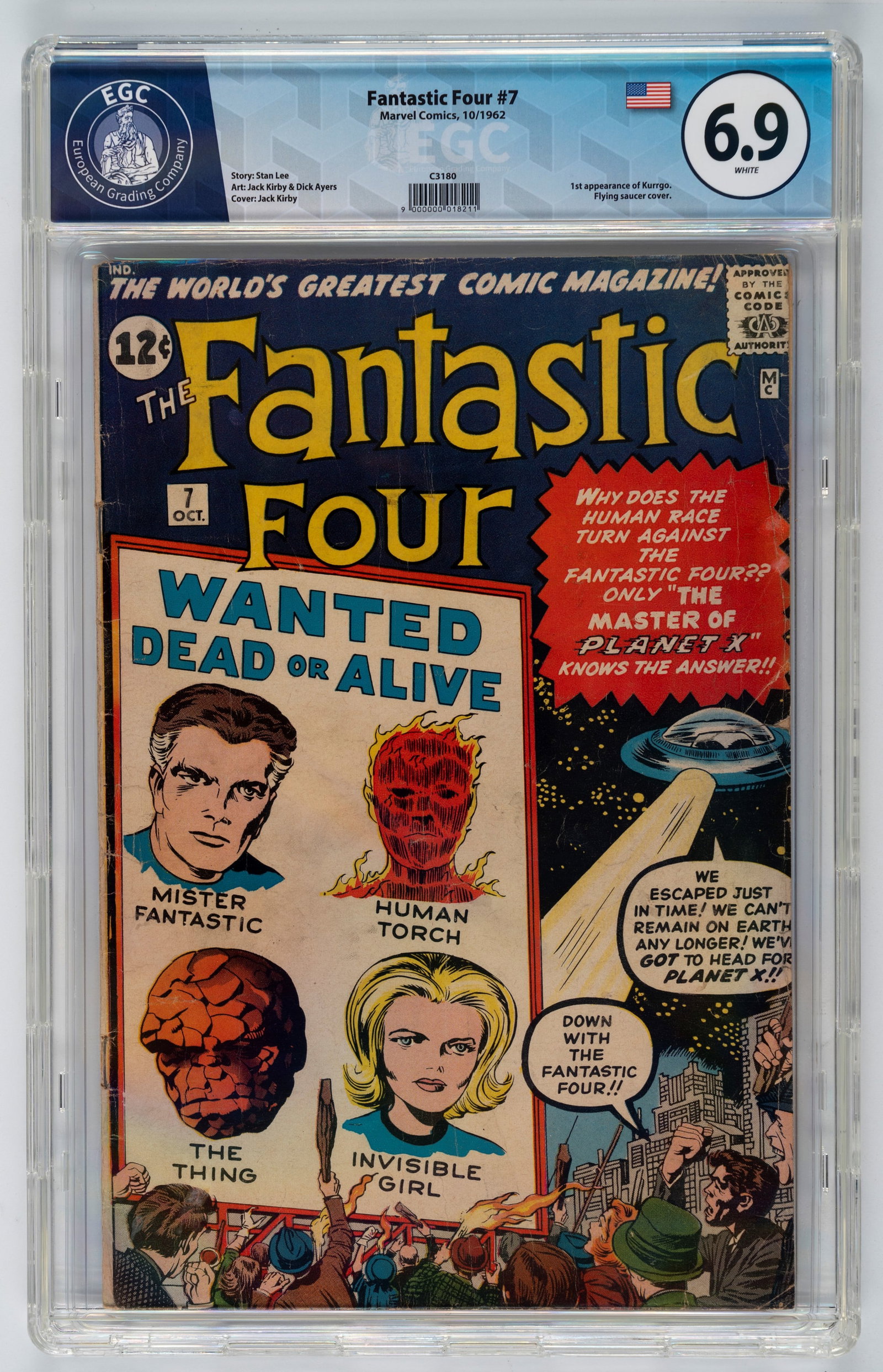 Marvel Comics - Fantastic Four #7 - 6.9 EGC, October 1962 (1 of 2)