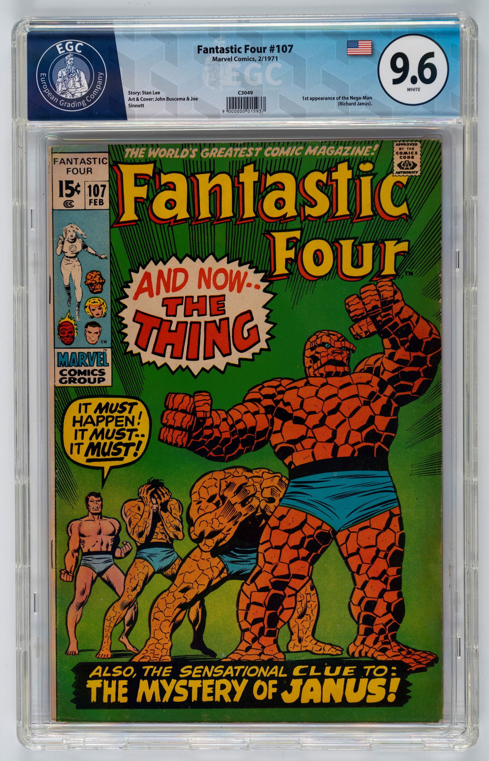 Marvel Comics - Fantastic Four #107 - 9.6 EGC, February 1971 (1 of 2)
