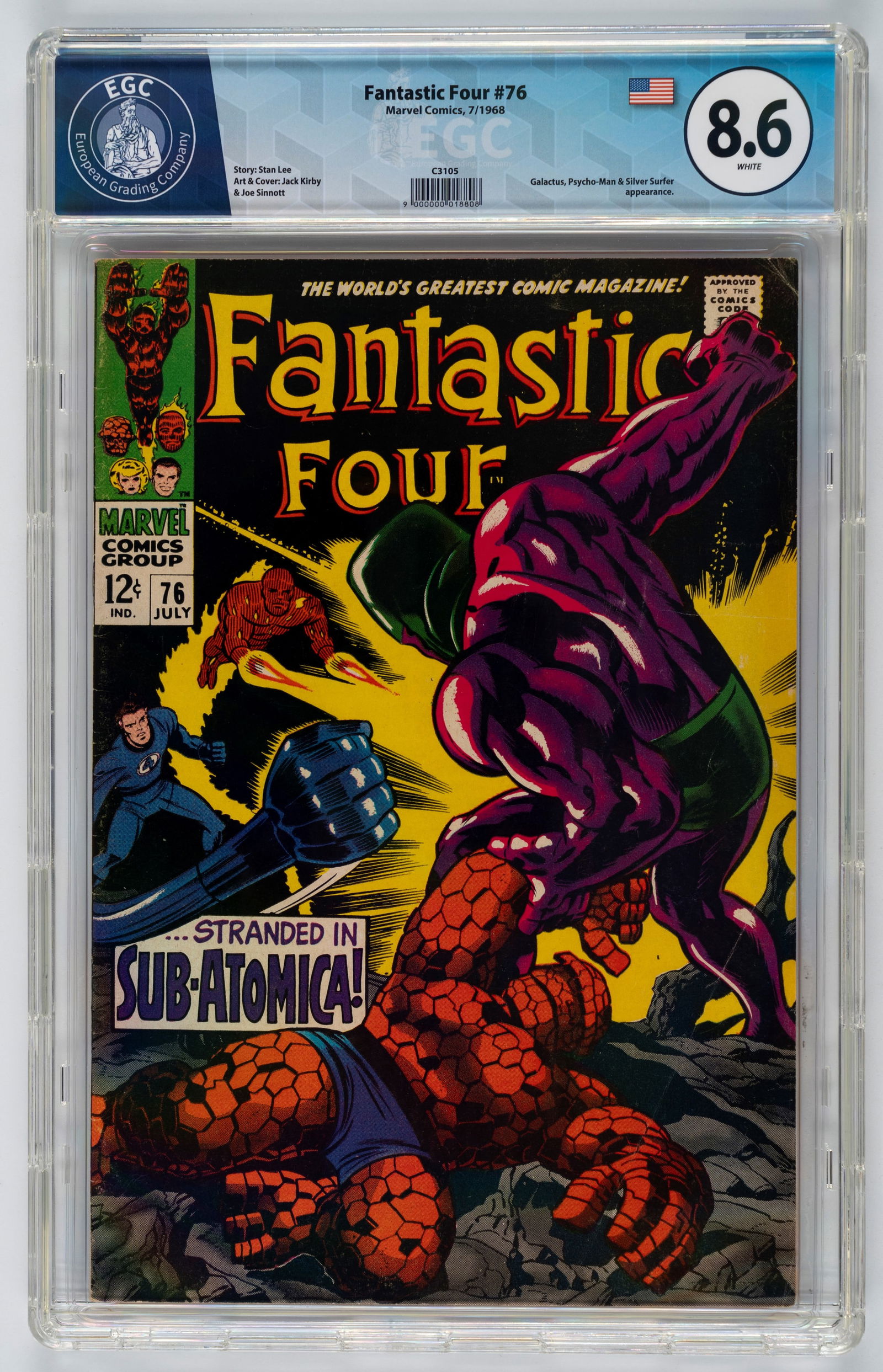 Marvel Comics - Fantastic Four #76 - 8.6 EGC, July 1968 (1 of 2)
