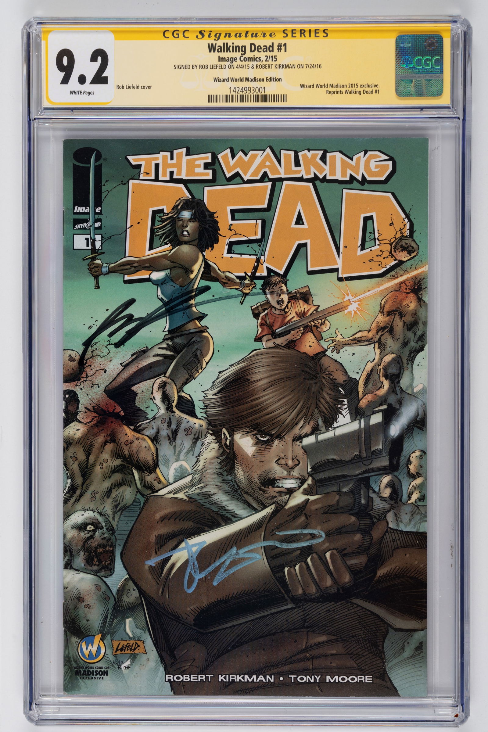 Bob Liefeld - Robert Kirkman - Graded Comic - Signed - Walking Dead #1 - CGC 9.2 (1 of 2)