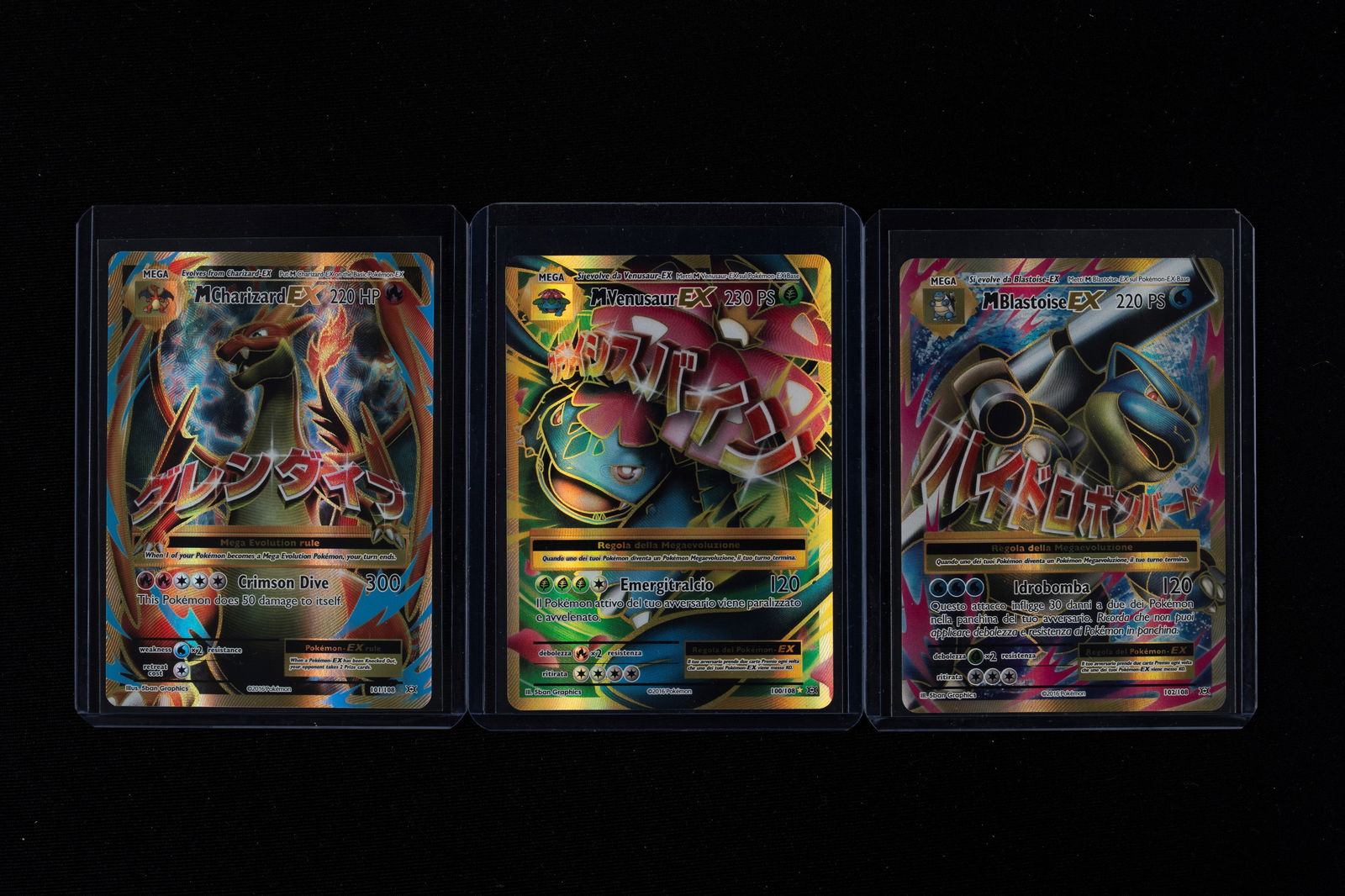 Pokémon - Pokemon - MCharizard Ex (ENG), MVenusaur Ex (ITA) and MBlastoise Ex (ITA) XY Evolutions - (1 of 7)