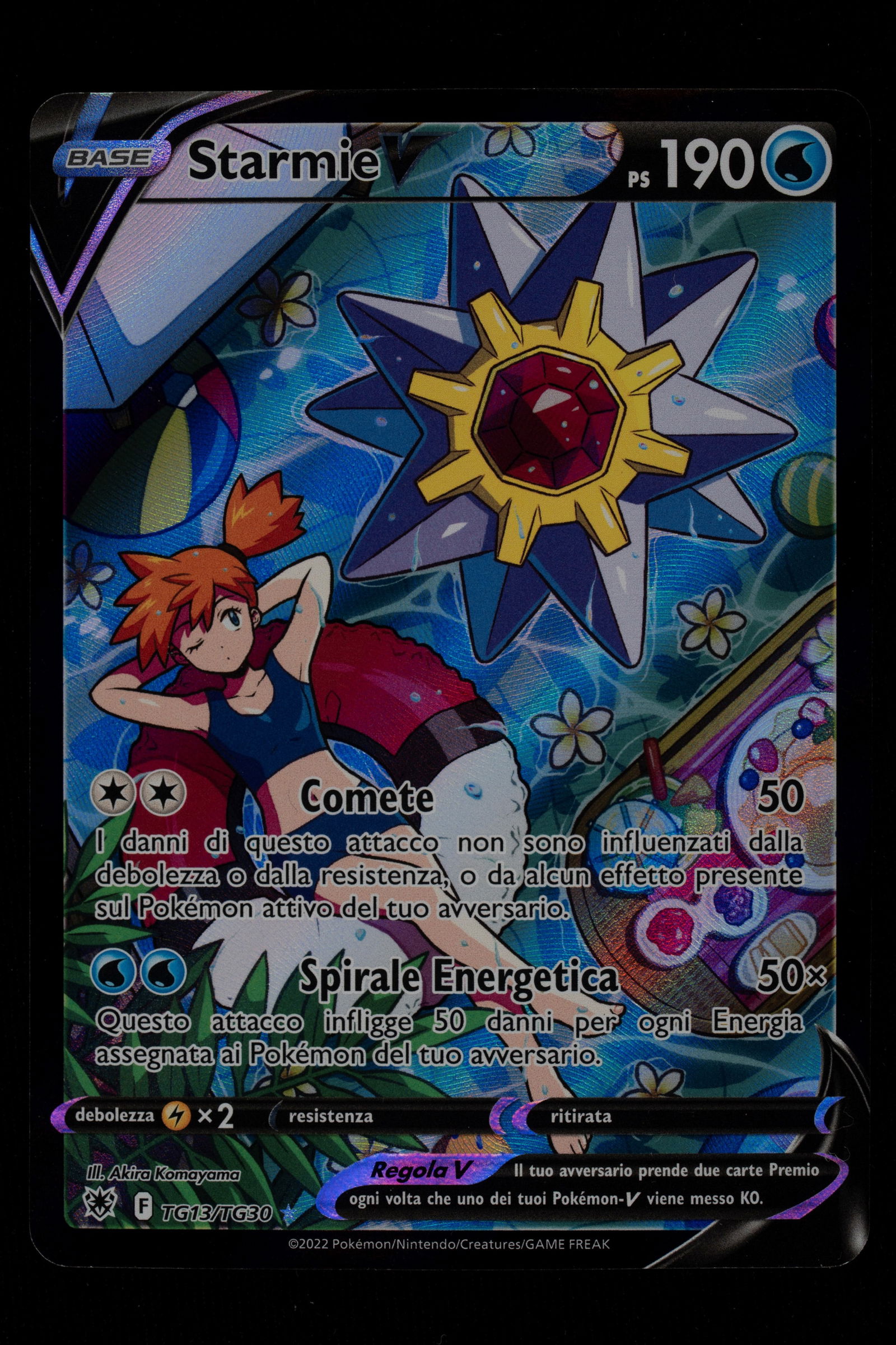 Pokémon - Pokemon - Starmie V Sidereal Brilliance Italian - RAW: Starmie V (ASR 166/189) from the Spacer Brilliance set is one of the most beloved "Trainer Gallery" cards of the modern era, famous for its artwork depicting the Pokémon alongside its Trainer Misty.