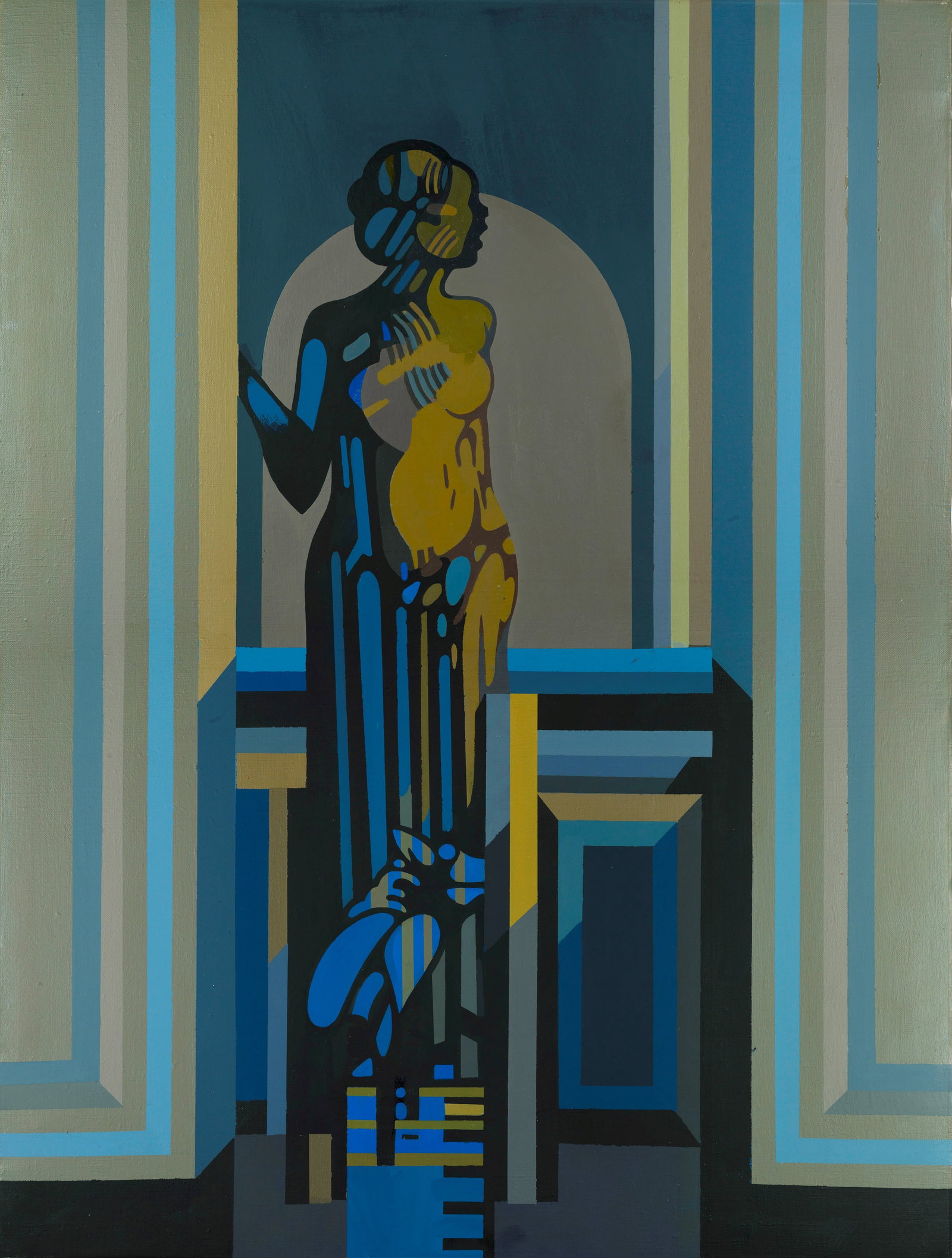 Coco Giuseppe - "Nudo ideale", 1974: Coco Giuseppe - "Nudo ideale", 1974 ITA acrilici su tela, 60 x 80 cm Dipinto originale realizzato da Coco nel 1974, esposto alla mostra dedicata all‘autore tenutasi al Teatro Gobetti di