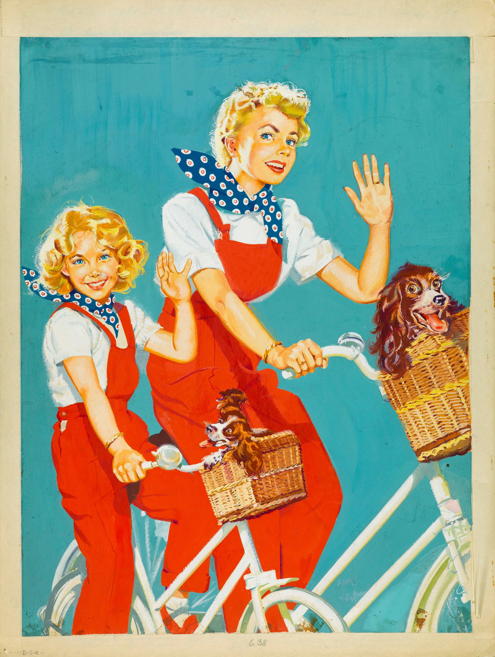 Norstrand Harry - "Madre e figlia in biciletta", anni 60 (1 of 1)