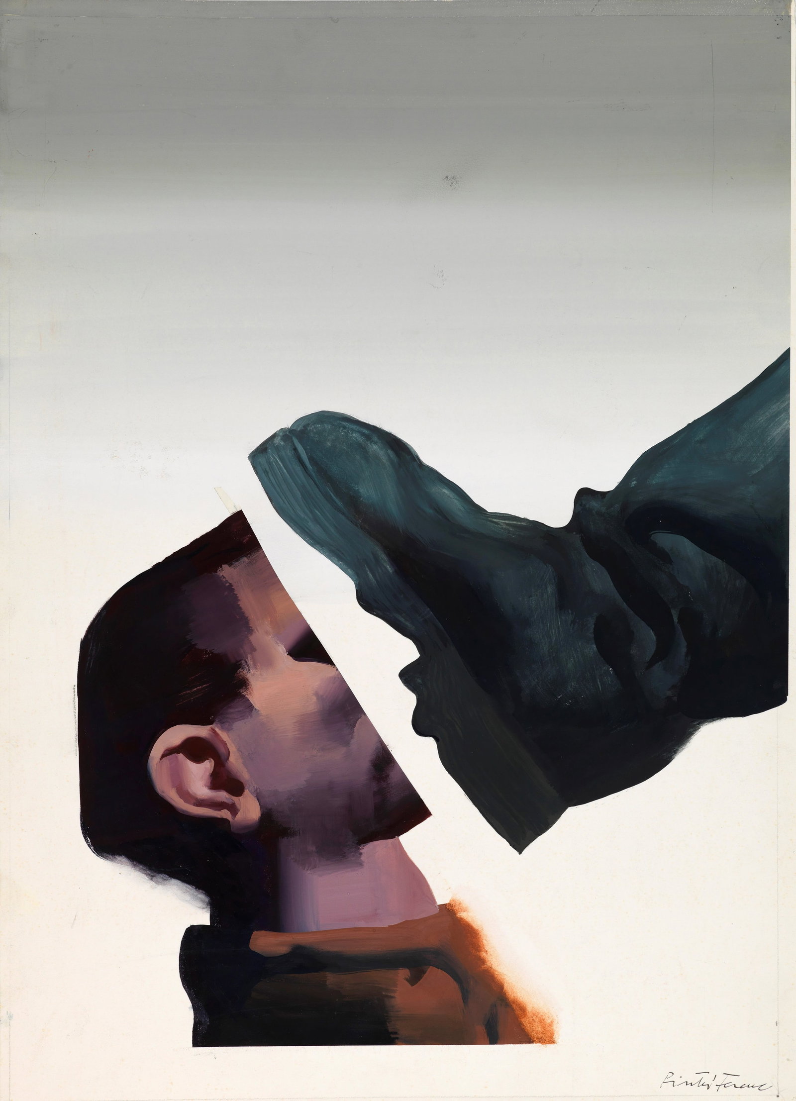 Pintér Ferenc - "Repressione", anni 80: Pintér Ferenc - "Repressione", anni 80 ITA tempera su cartone, 36 x 50 cm Illustrazione originale realizzata da Pintér durante gli anni ‘80. Opera pubblicata sul volume "F