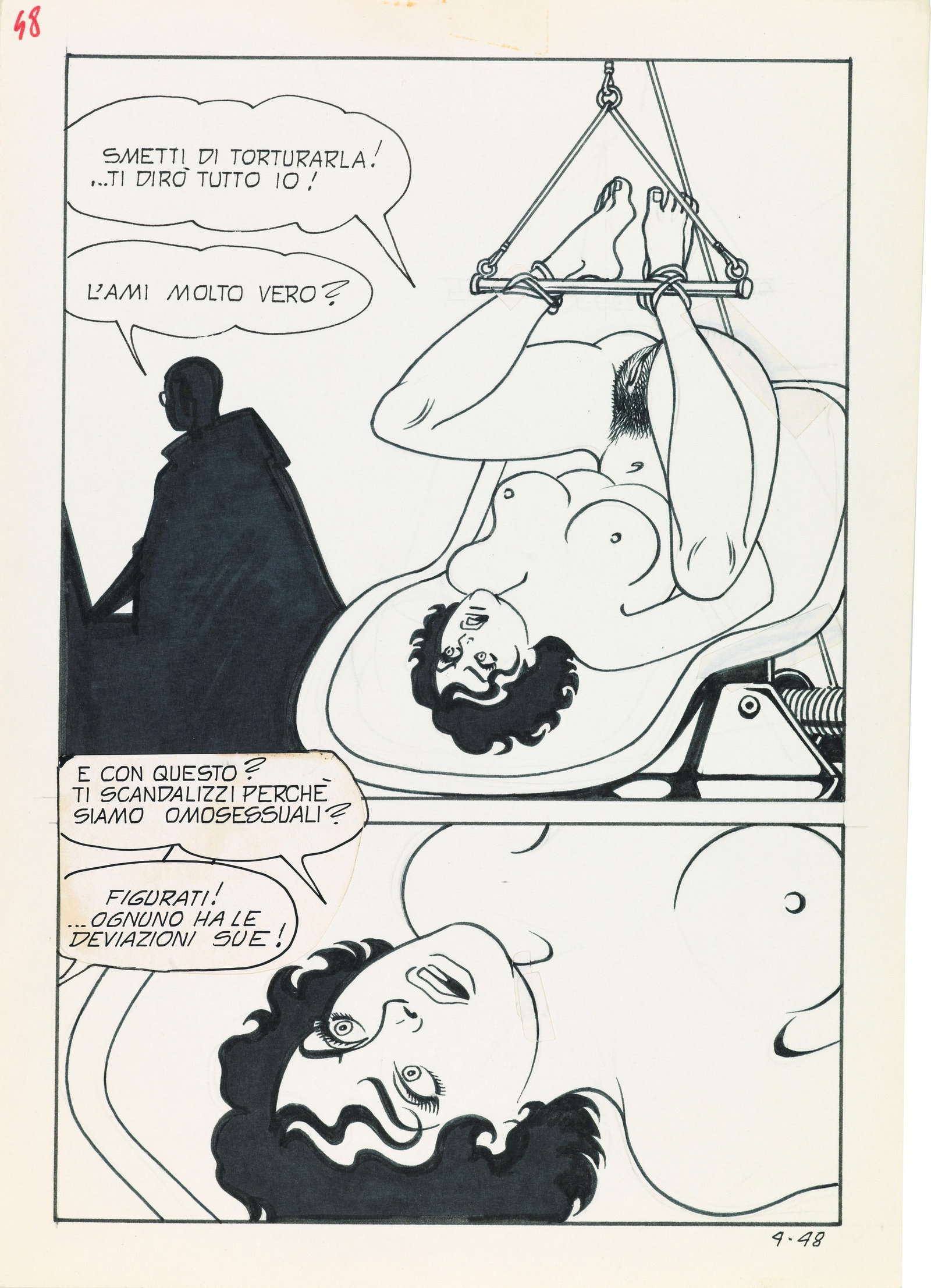 Magnus (Roberto Raviola) - "Necron - Le donne ragno", 1981: Magnus (Roberto Raviola) - "Necron - Le donne ragno", 1981 ITA matita e china su cartoncino, 17,5 x 25 cm Tavola originale realizzata da Magnus per "Le donne ragno", edita su Necron n