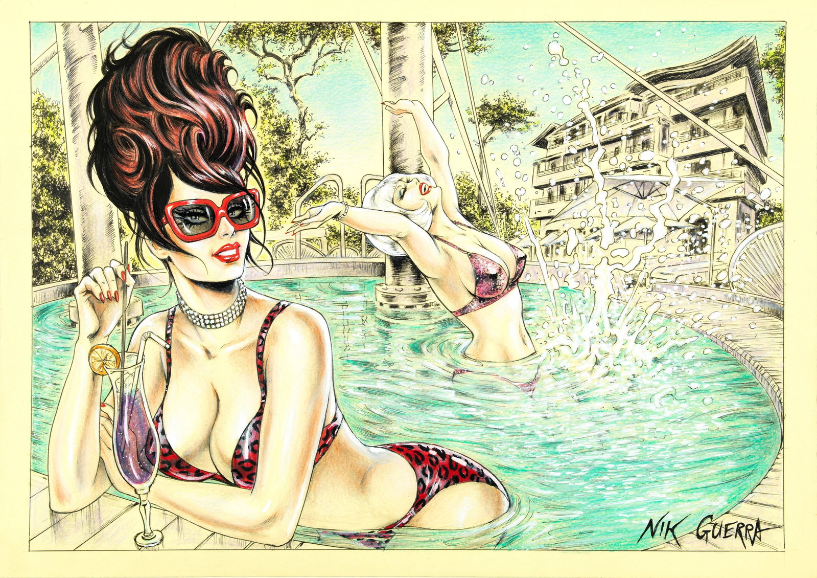 Guerra Nik - "Magenta & Lucrezia - Acapulco Hotel", 2025 (1 of 1)