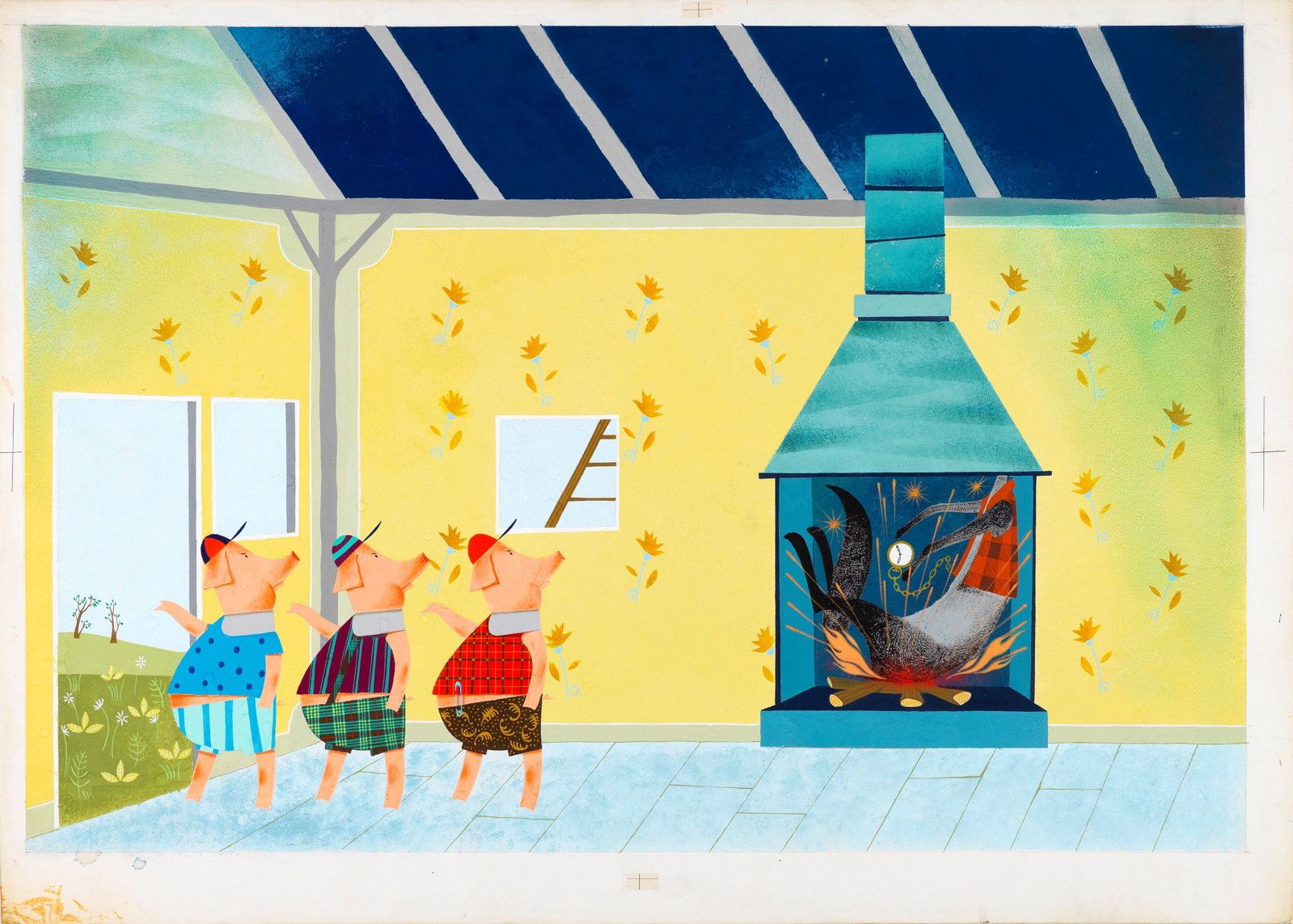 Federico Santin - The Three Little Pigs, 1962 (1 of 1)