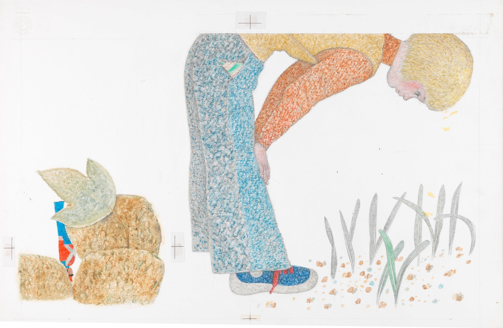 Ugo Fontana - The Tin Soldier, 1982: pastels, watercolor and tempera on cardboard 51 x 32,5 cm Original illustration made by Fontana for the fairy tale "The Lead Soldier" published in 1982.