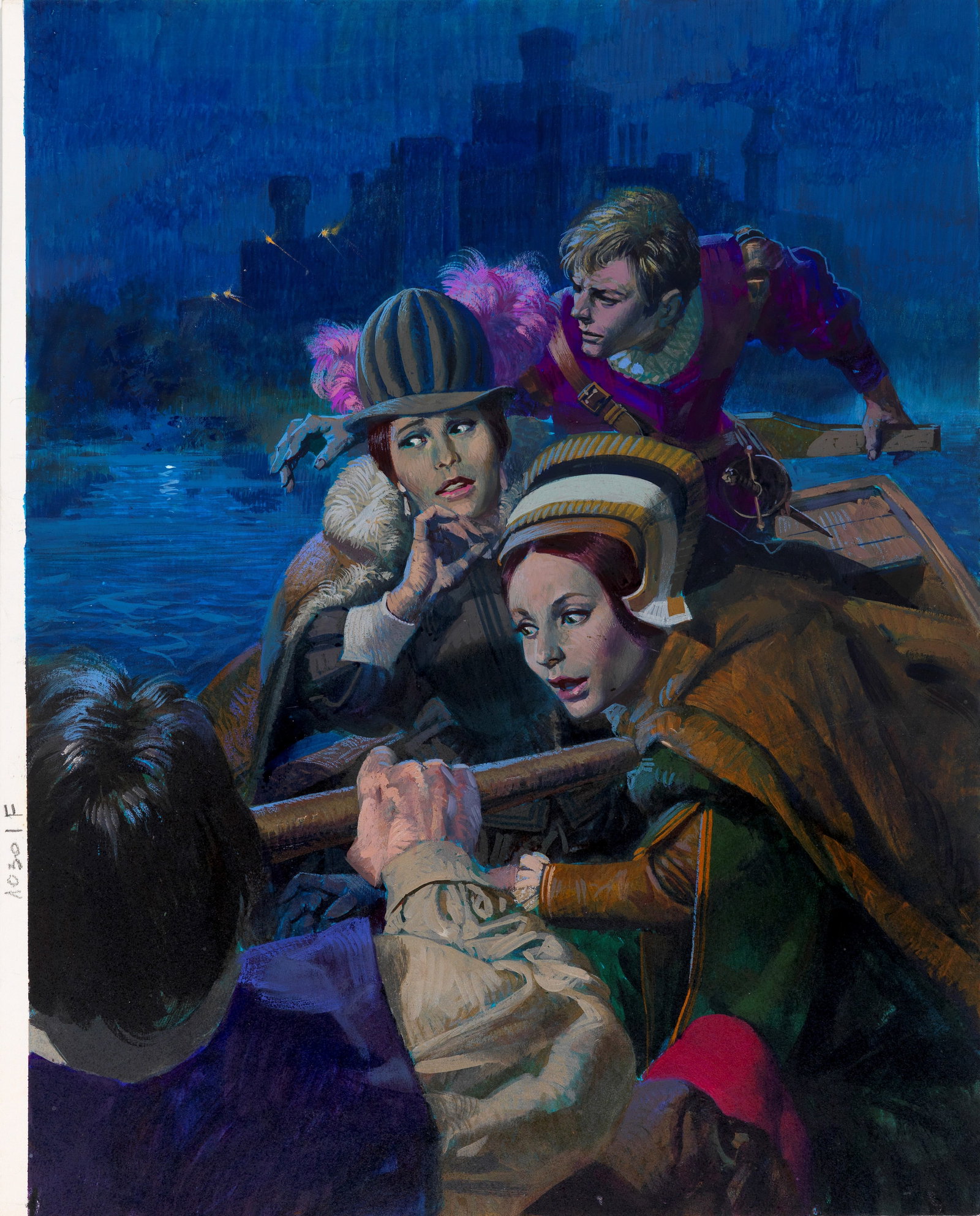 Alessandro Biffignandi - Mary Stuart's Page, 1975: tempera on cardboard 25,5 x 32 cm Original illustration made by Ciriello for the novel "Mary Stuart's Page" by Walter Scott, published in 1975.