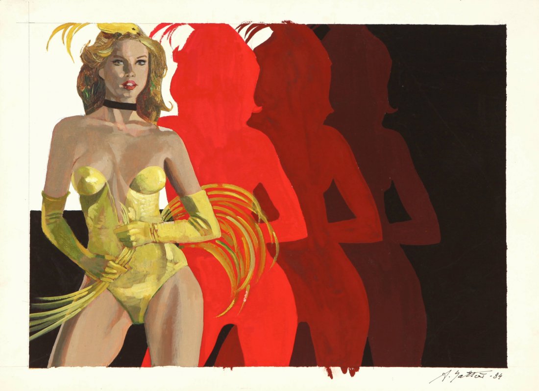 Gattia Alarico - 1984: 1984 ITA tempera su cartone, 34,5 x 25 cm Firmata e datata. ________________________________________________________________ ENG Tempera on cardboard. Signed and dated.