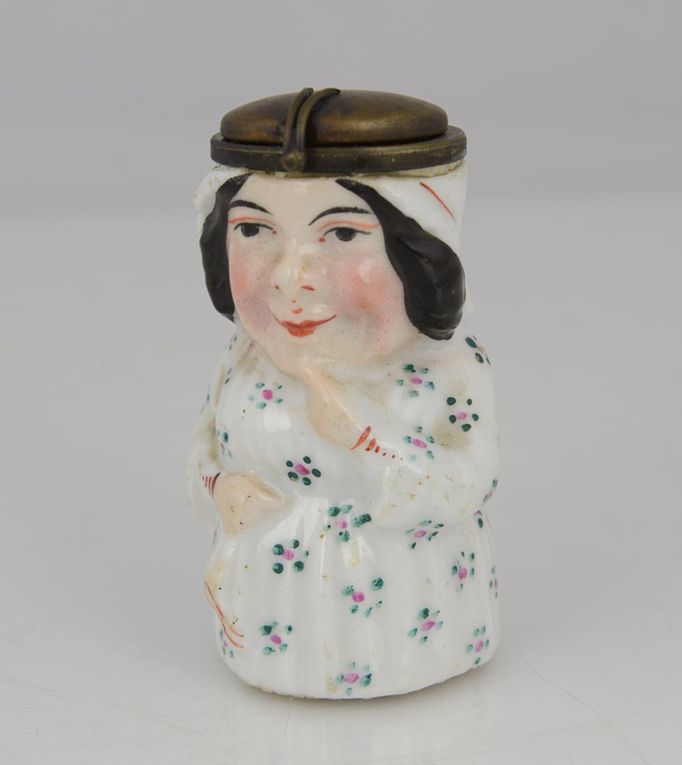 Ceramic Pocket Match Safe | Vesta Case circa 1880 (1 of 6)